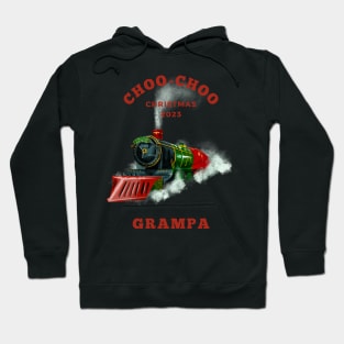 Choo Choo Grampa 2023 Christmas Train Hoodie